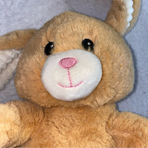 Spark Create Imagine Bunny 10" Plush Toy Ribbed Ears Stuffed Rattle Crinkle Fun - Picture 2 of 10